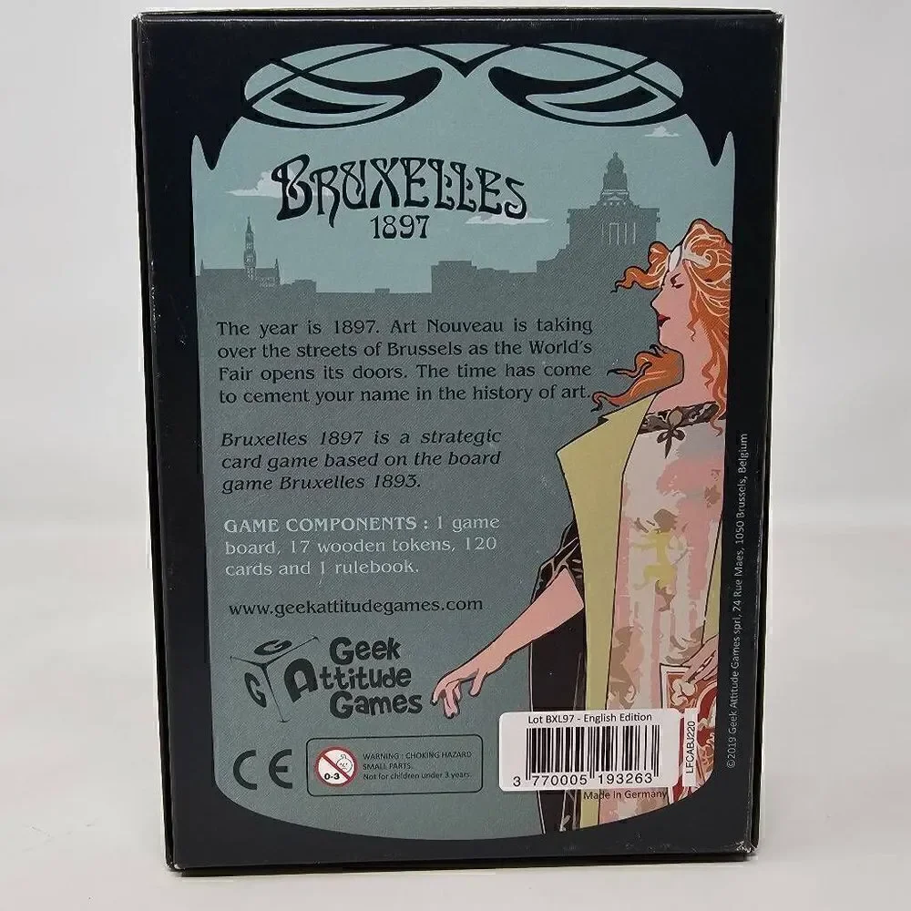 BRUXELLES 1897 CARD BOARD GAME ENGLISH EDITION MISSING RULEBOOK OTHERWISE MINT